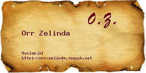 Orr Zelinda névjegykártya
